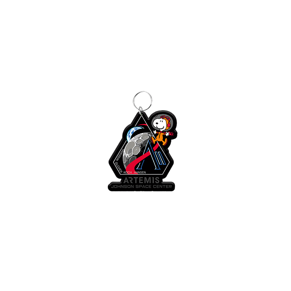 Snoopy Artemis II Keychain