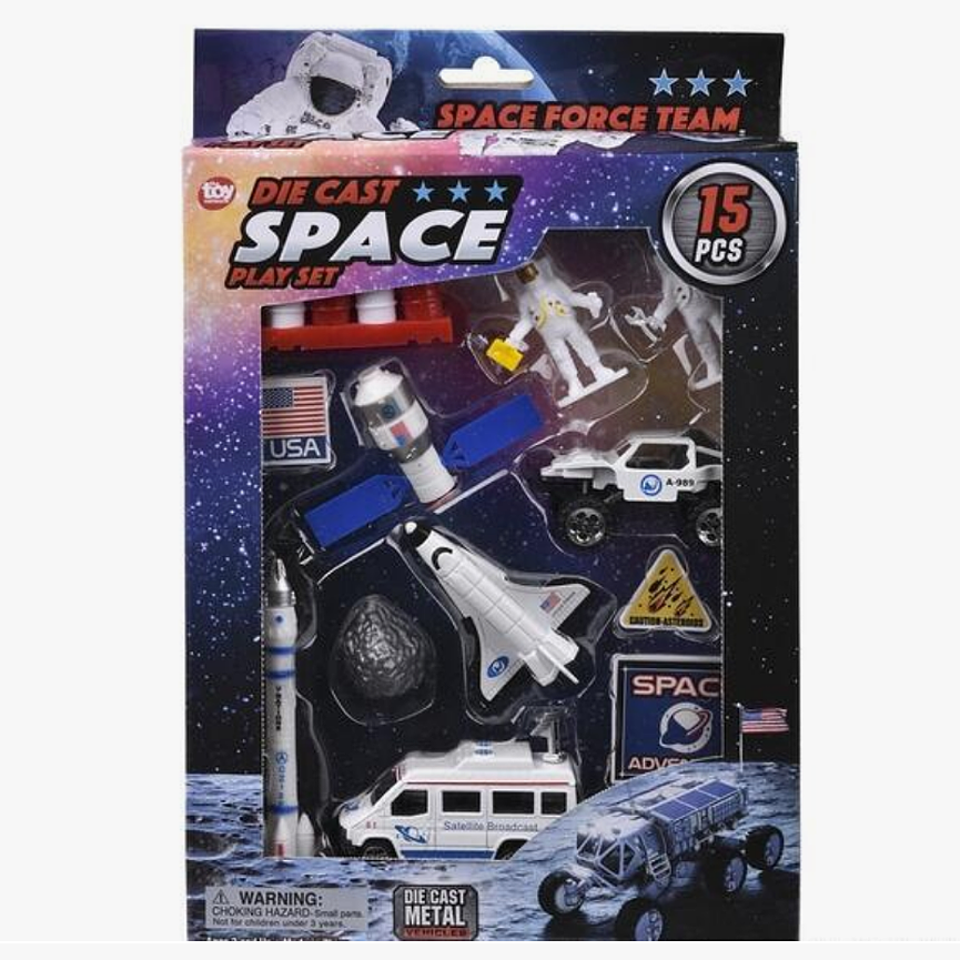 15 piece Space Adventure Die Cast Playset