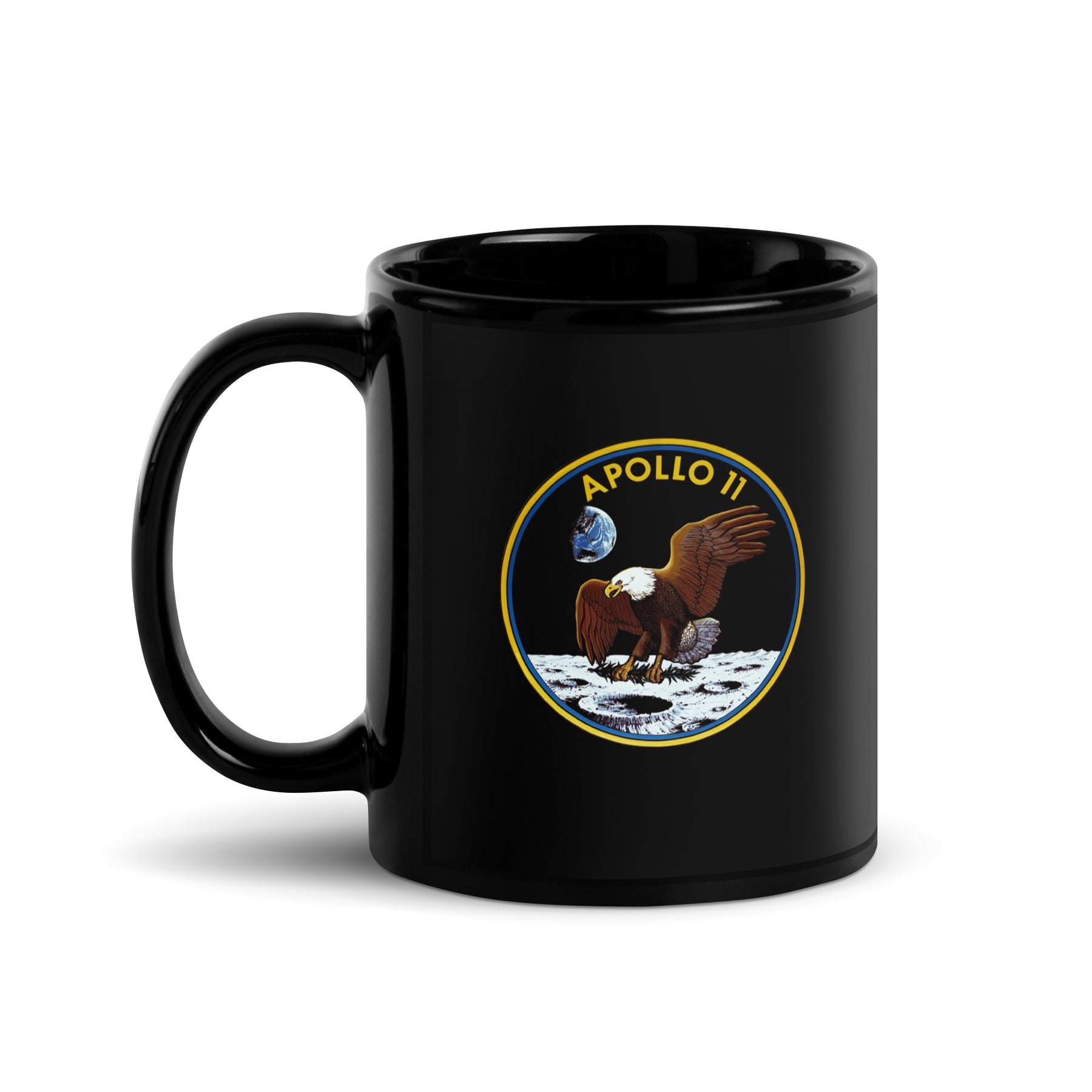 Apollo 11 Black Glossy Mug