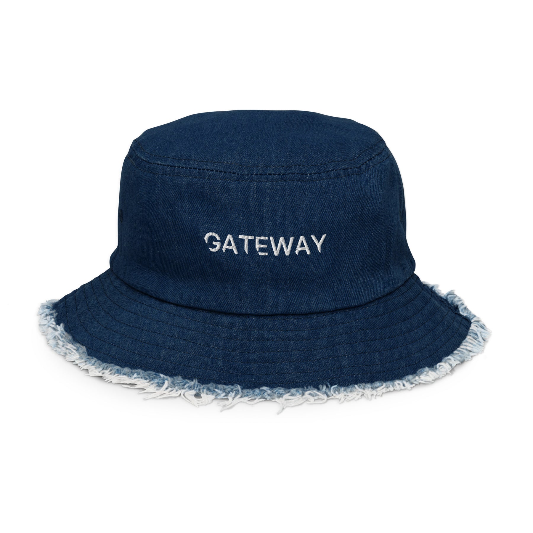 Gateway Distressed Denim bucket hat