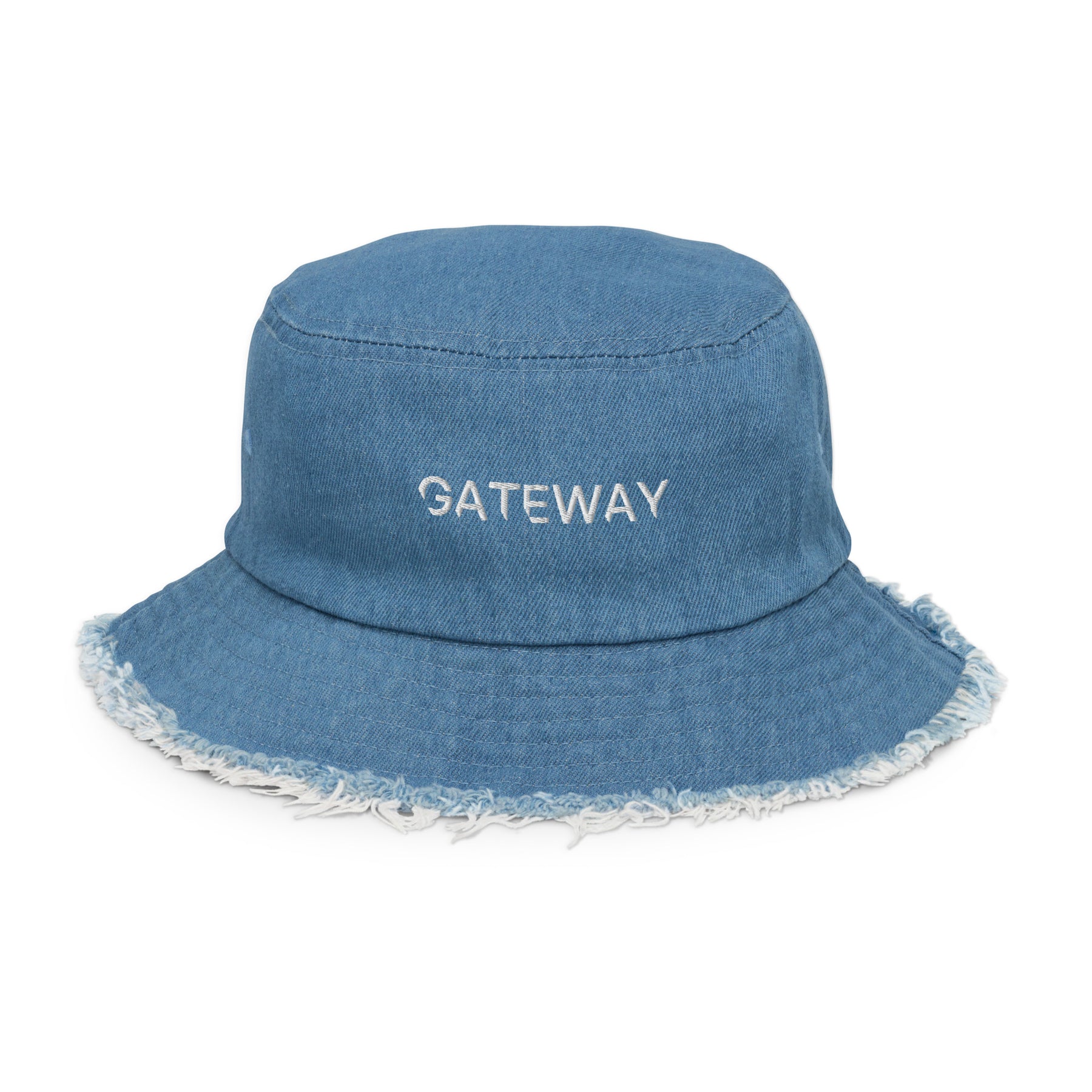 Gateway Distressed Denim bucket hat