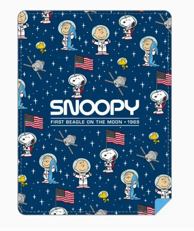 Snoopy First Beagle in Space Blanket