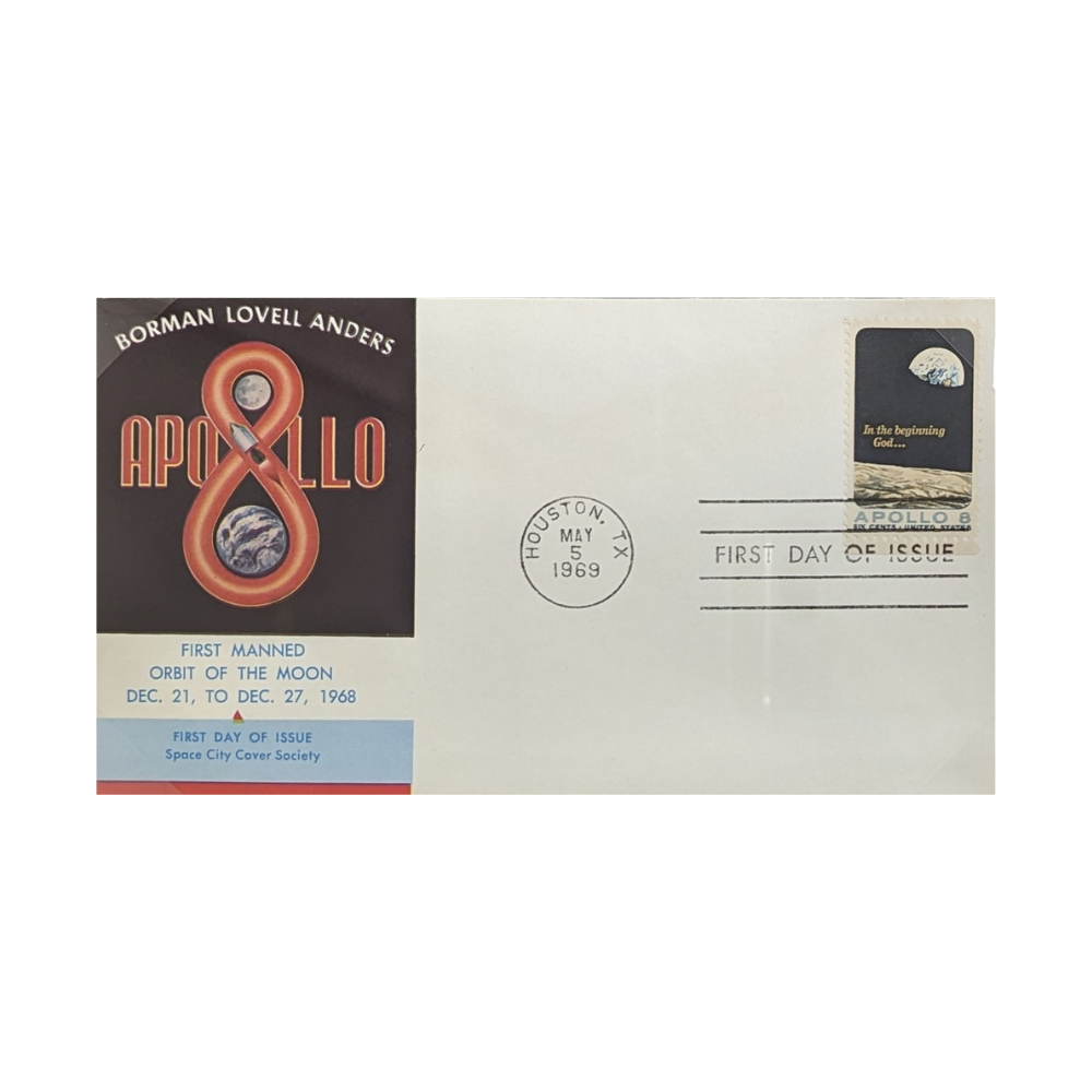 Framed Apollo 8 Lunar Orbit Stamp Set