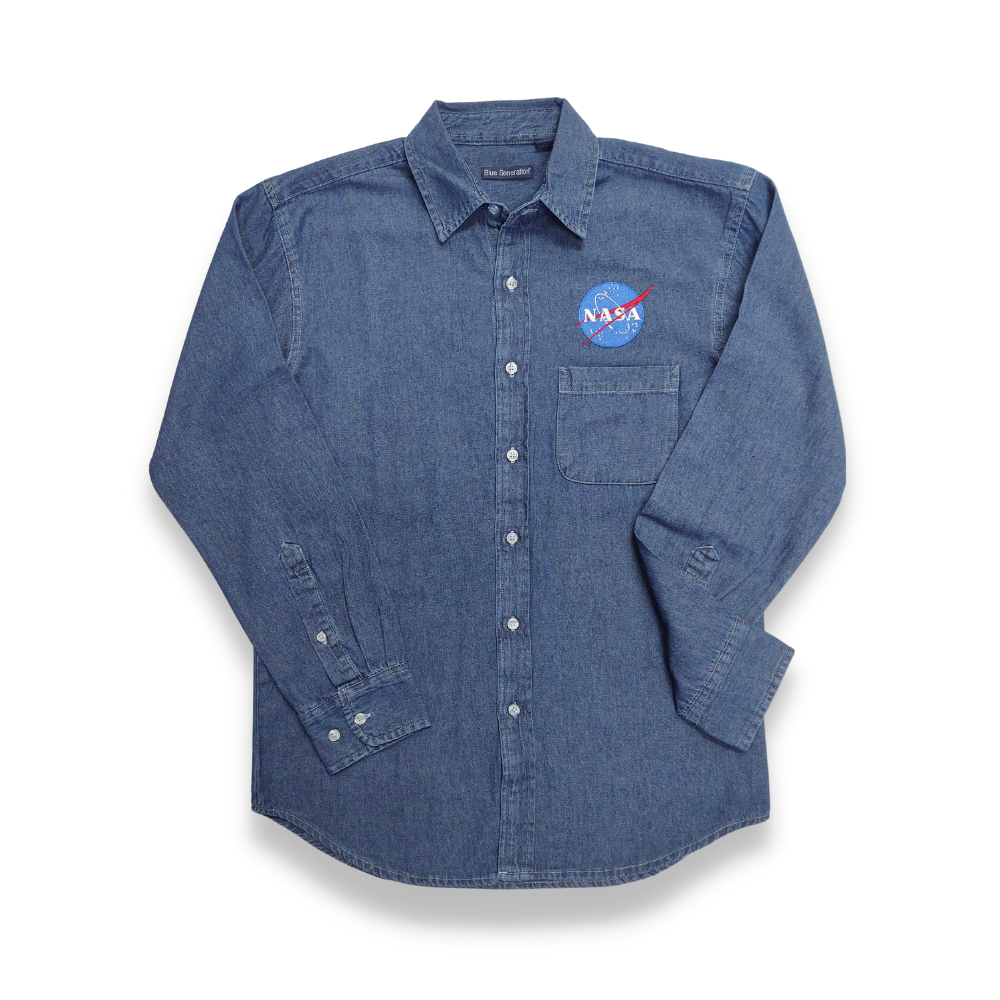 nasa dress shirt Pins & Aces NASA Space Walk Polo Blue S