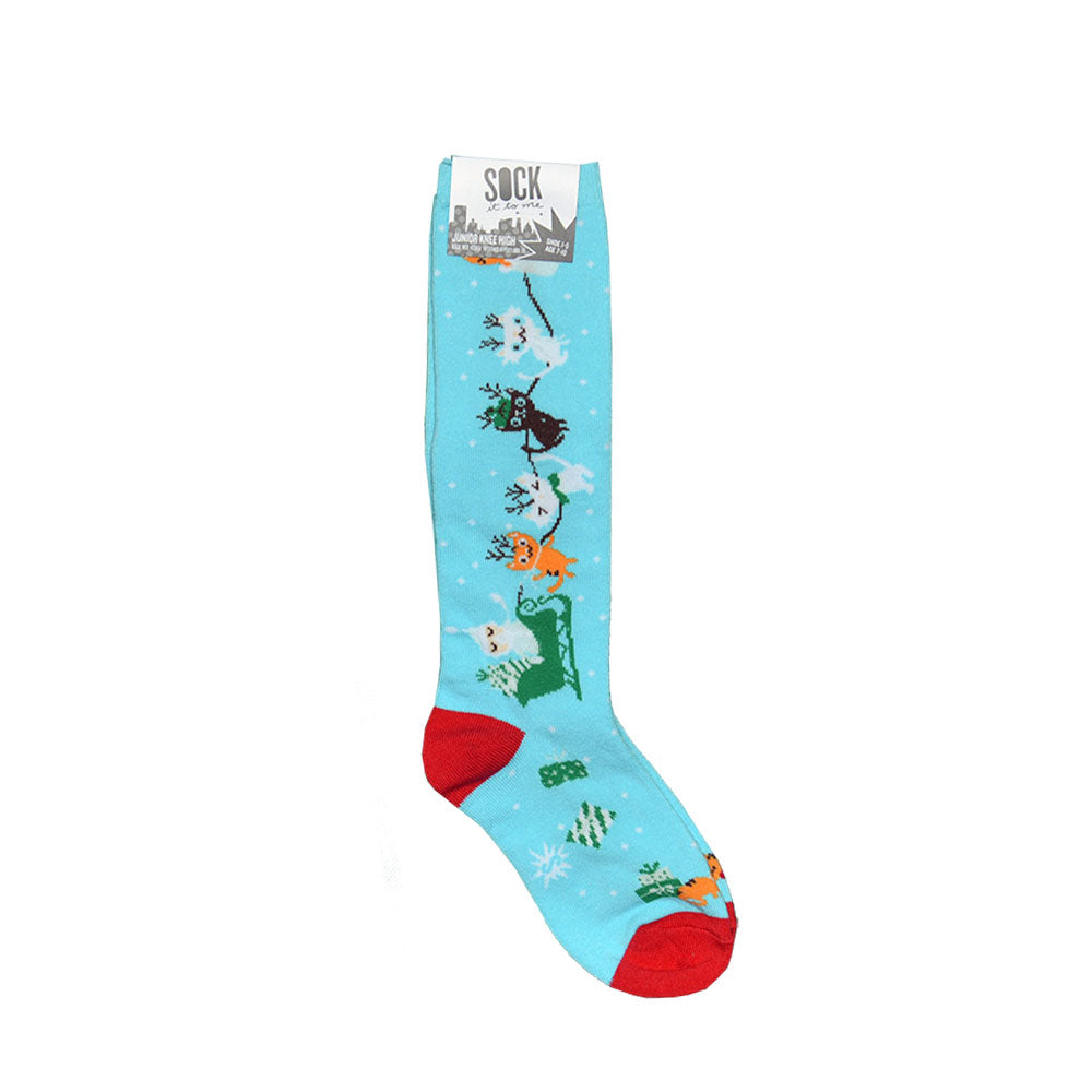Junior Knee High Jingle Cats Socks
