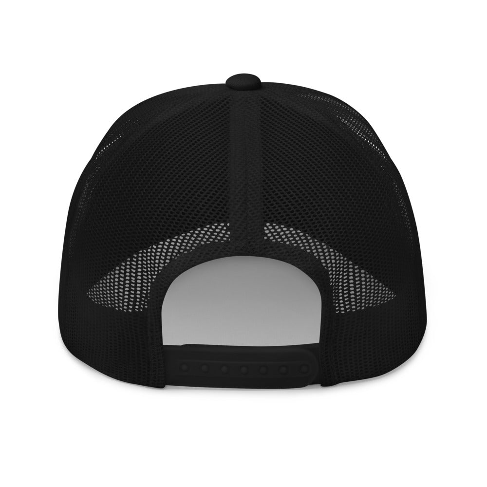 Houston We Have A Podcast Trucker Cap White Logo