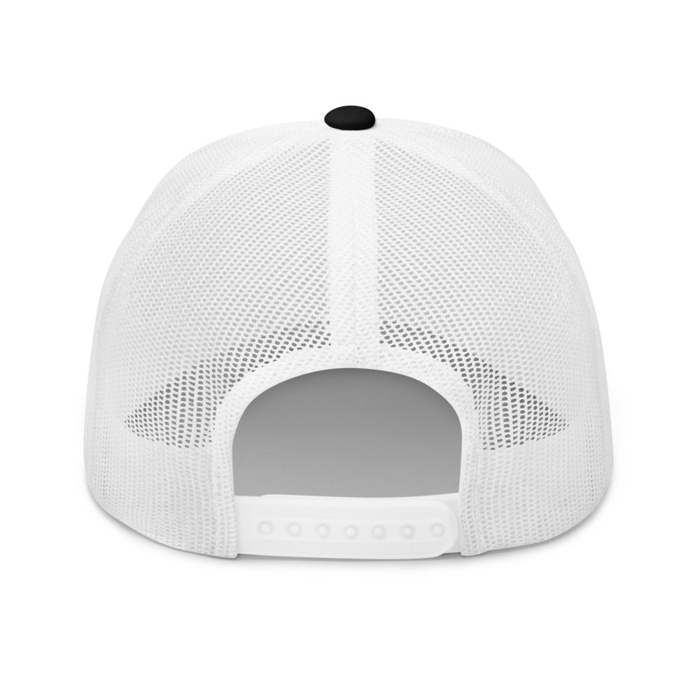 Houston We Have A Podcast Trucker Cap White Logo