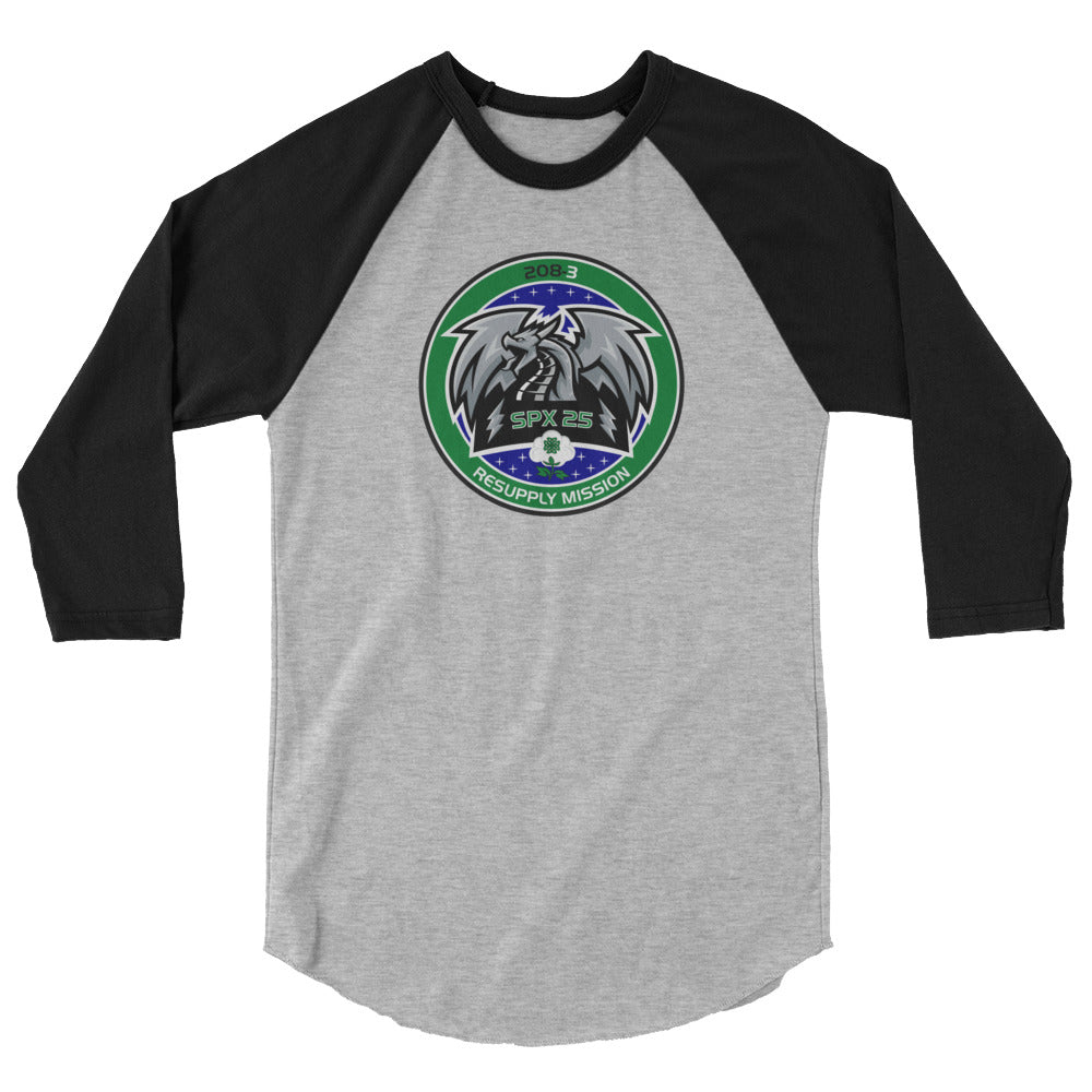 NASA's SpaceX CR-25 3/4 Sleeve Raglan T-Shirt