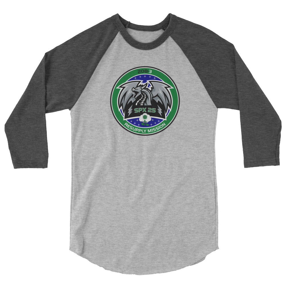 NASA's SpaceX CR-25 3/4 Sleeve Raglan T-Shirt
