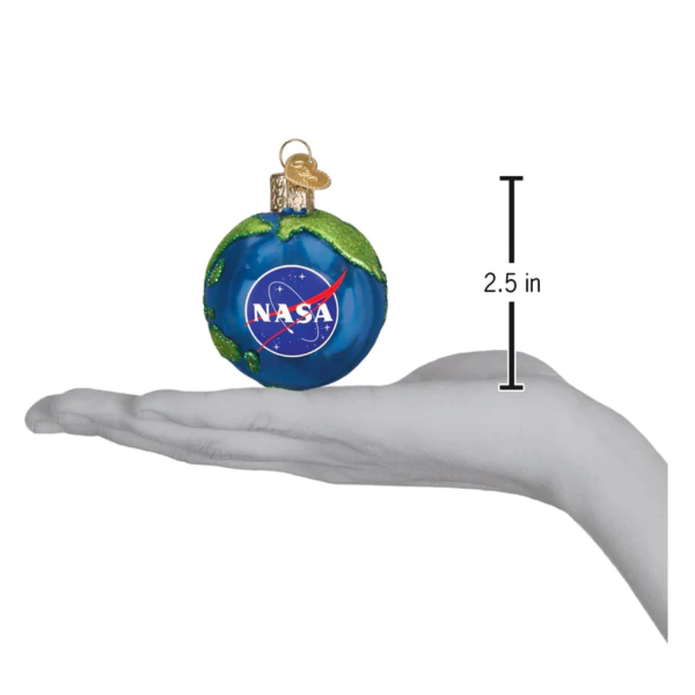 NASA Glass Earth Ornament