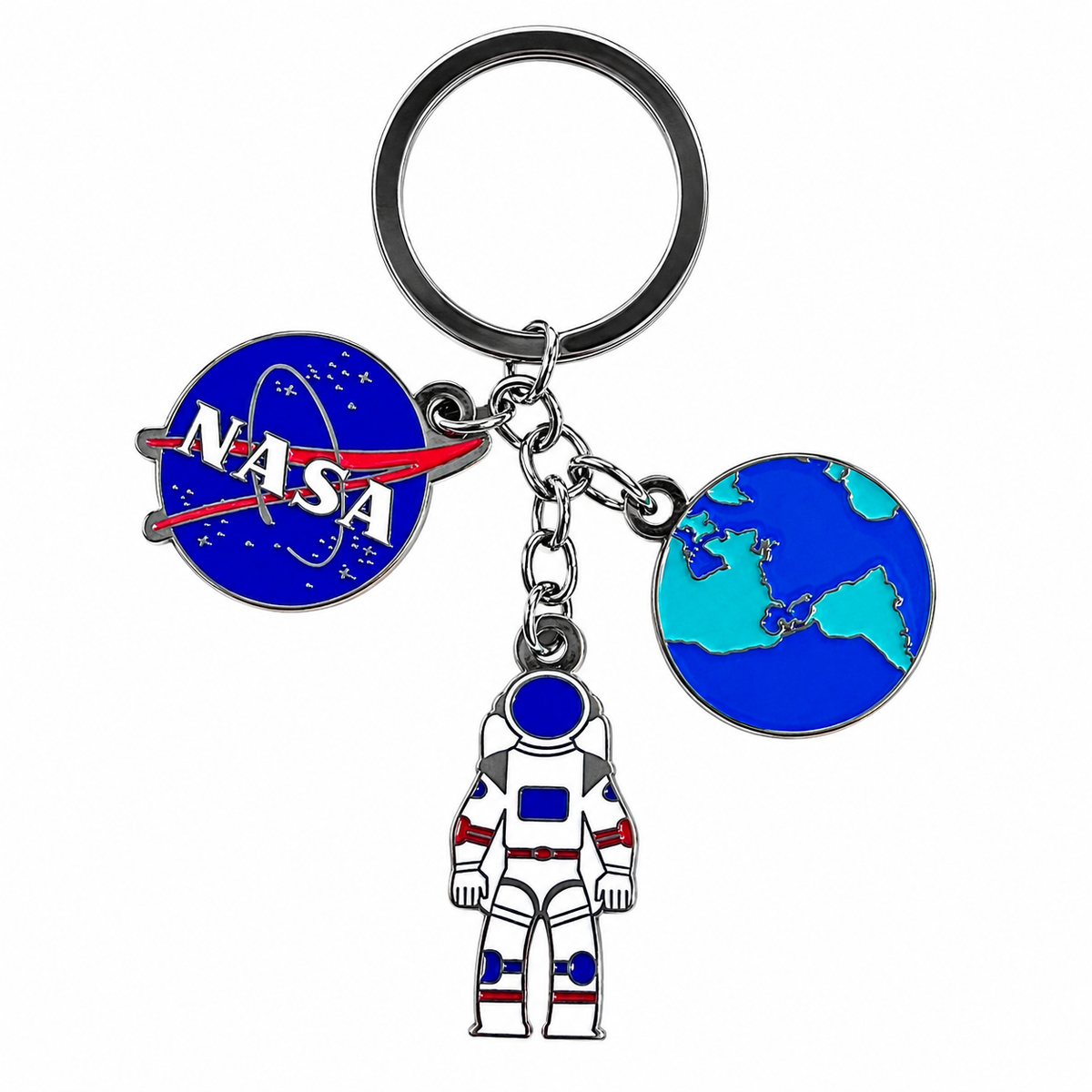Astronaut Keychain w Earth
