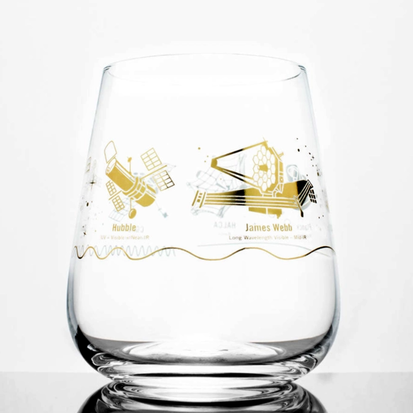 Space Telescopes Wine Glass