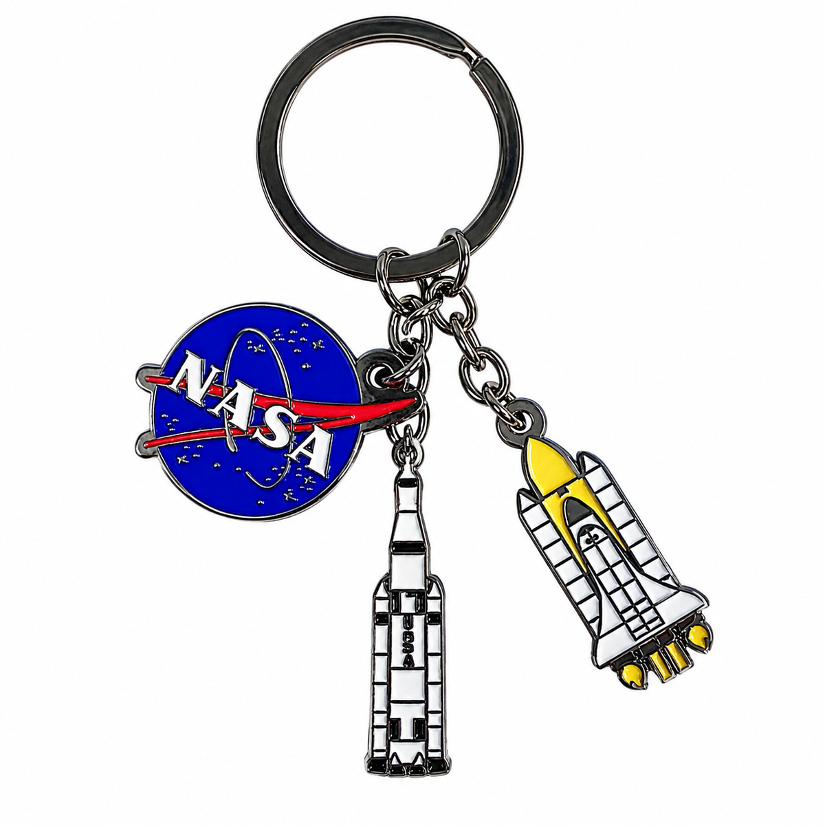 Astronaut Keychain w Rocket & Shuttle