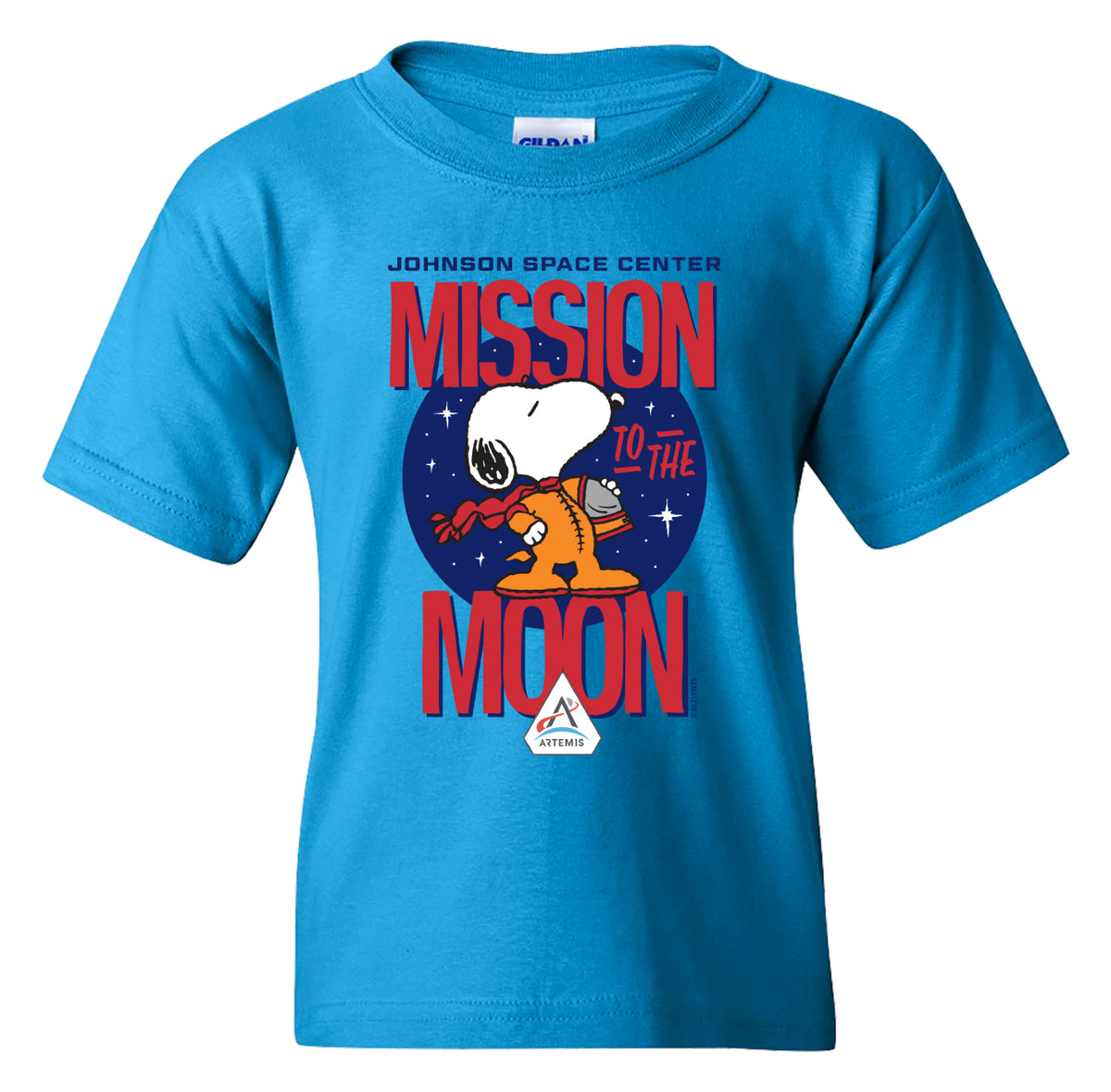 JSC Youth Snoopy Mission to Moon Tshirt