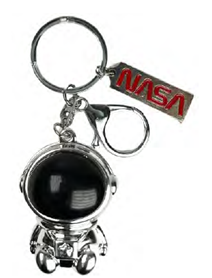 Astronaut Worm Key Chain