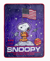 Peanuts Snoopy On the Moon Fleece Blanket