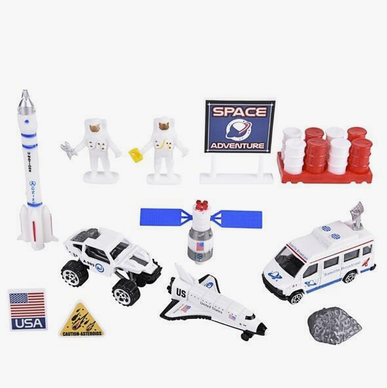 15 piece Space Adventure Die Cast Playset