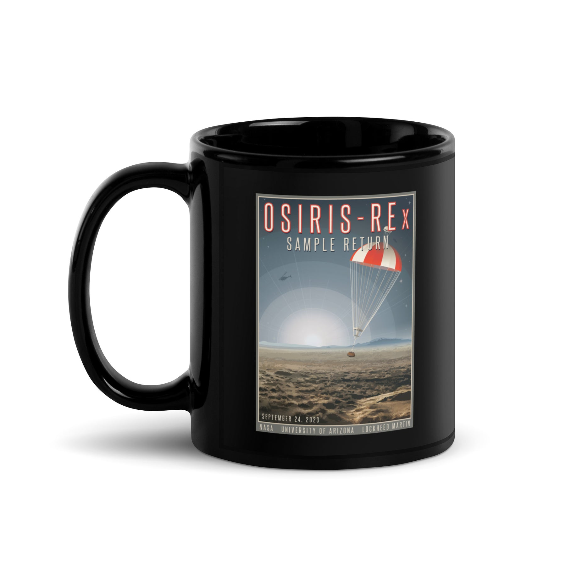 Osiris REx Black Glossy Mug