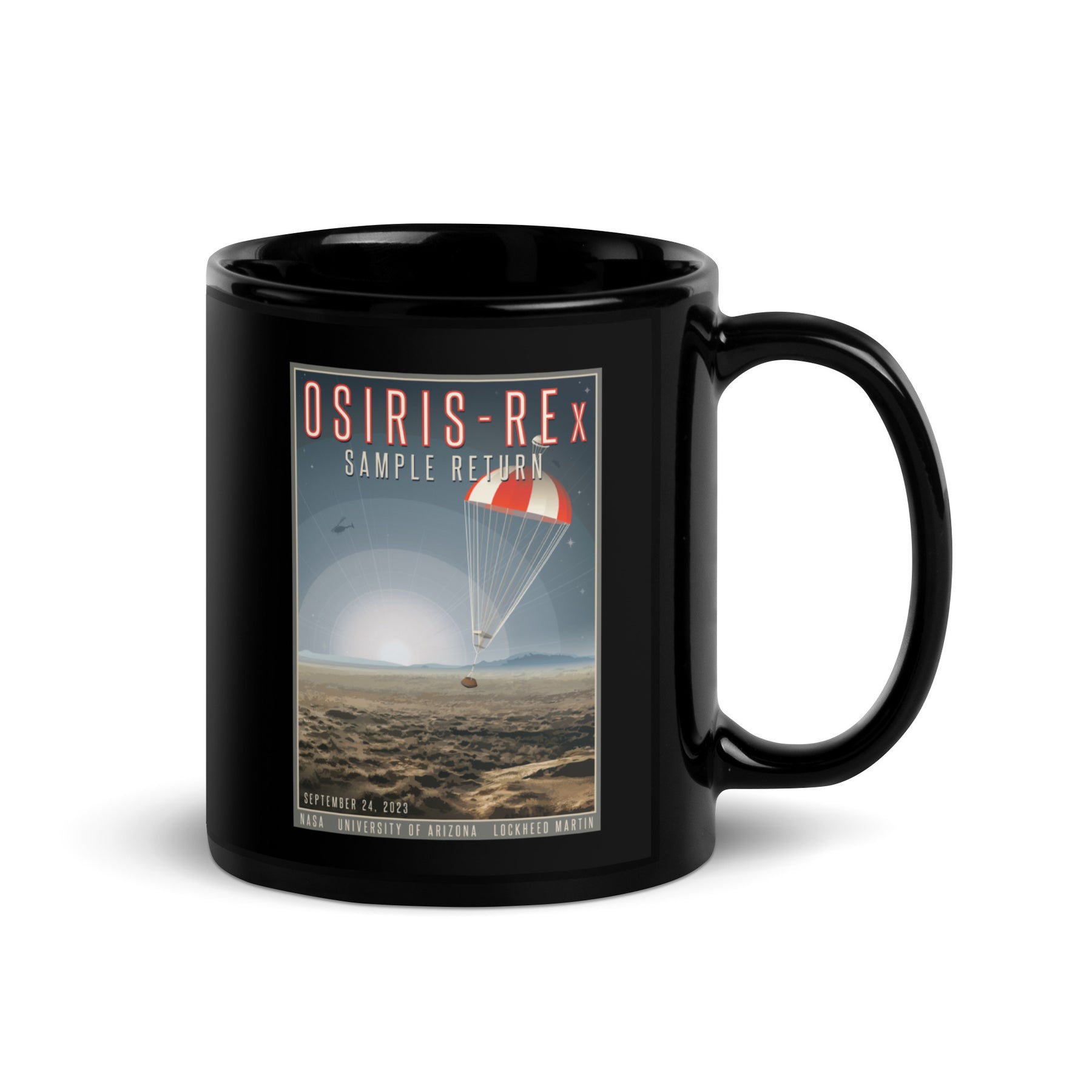 Osiris REx Black Glossy Mug