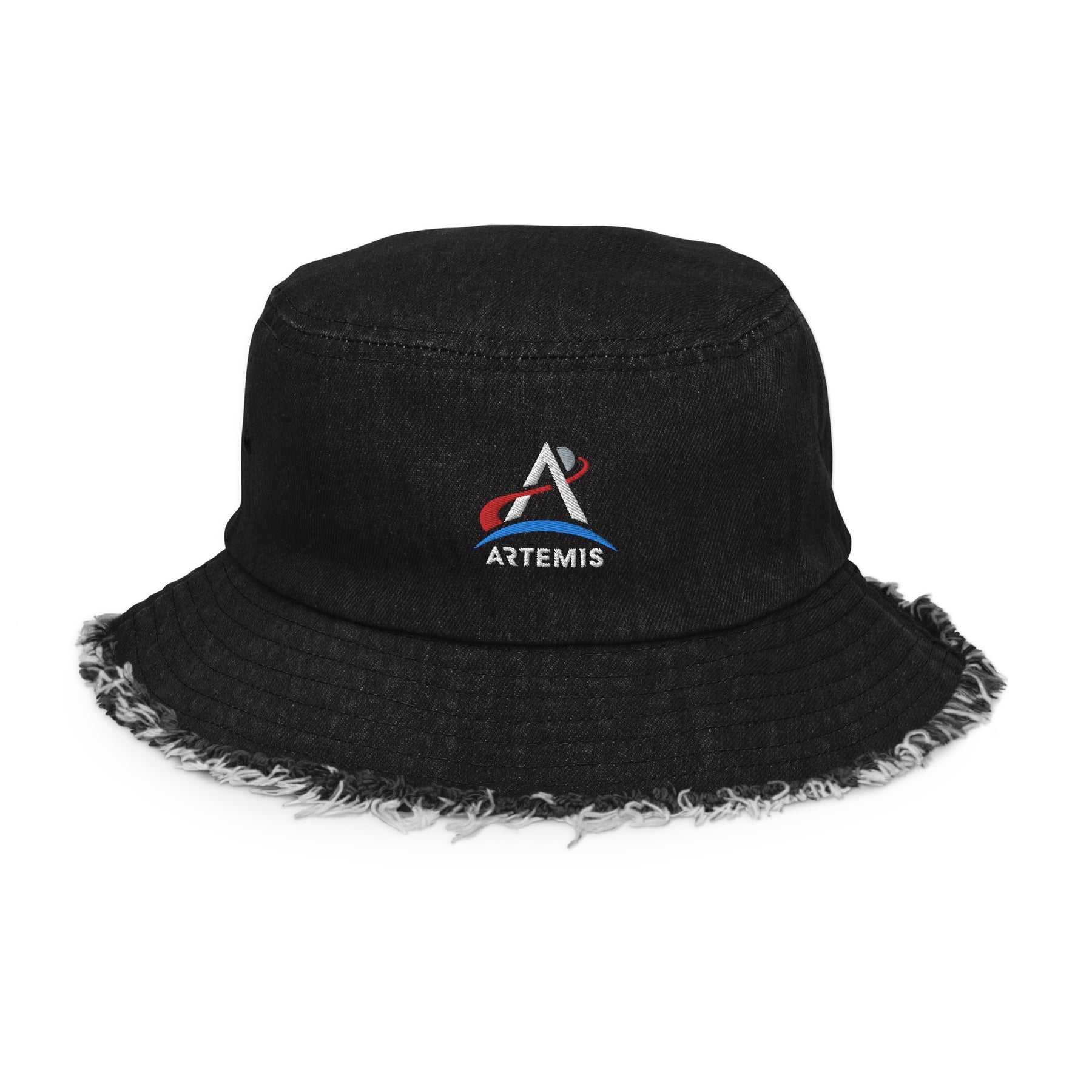 Artemis Distressed Denim Bucket Hat