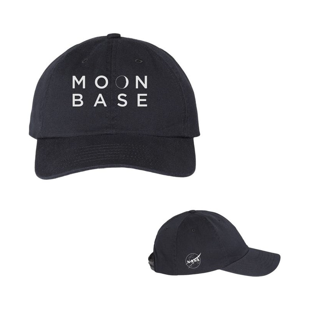 MOON BASE Embroidered Cap in Black