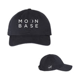 MOON BASE Embroidered Cap in Black