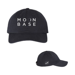 MOON BASE Embroidered Cap in Black