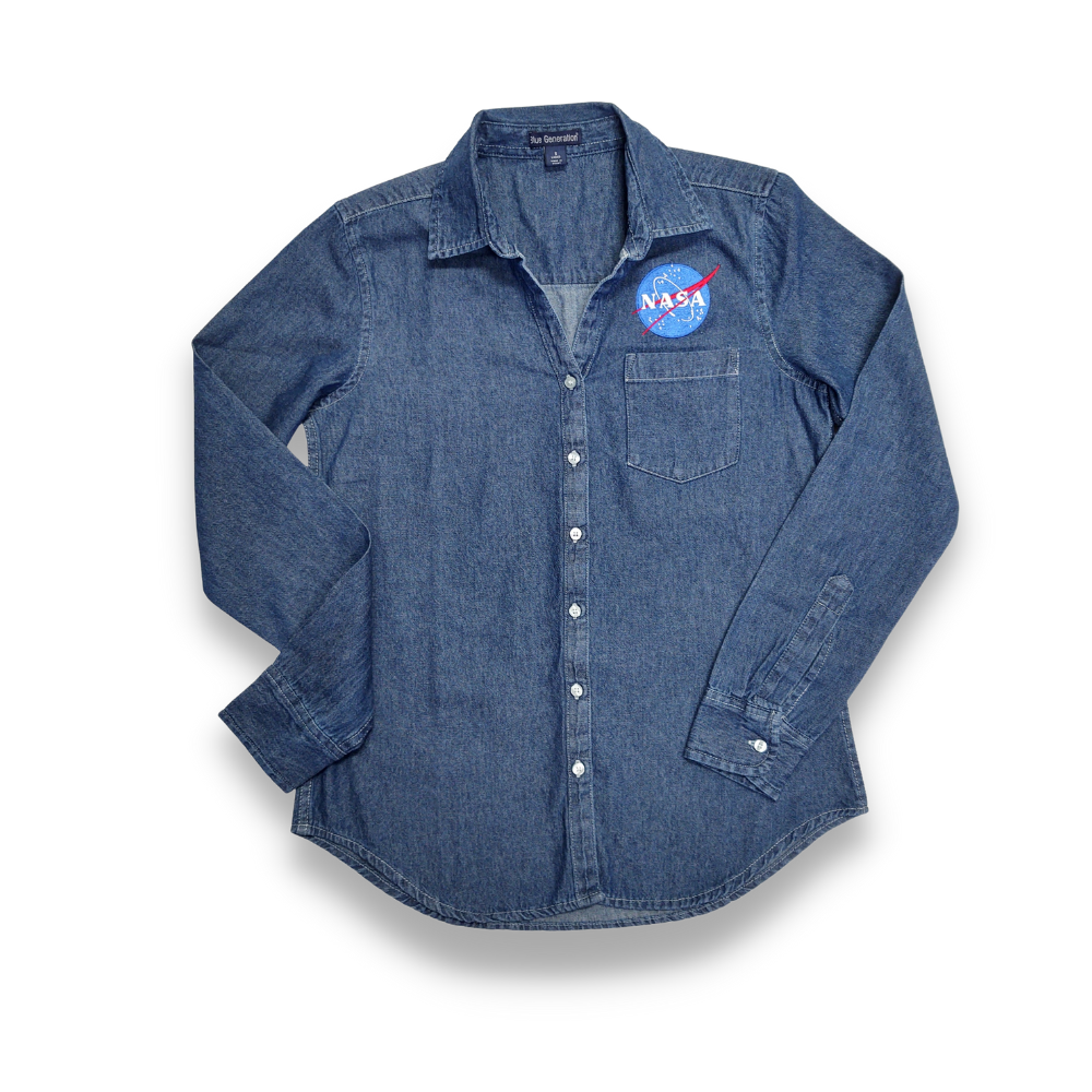 Ladies Untucked NASA Denim Shirt