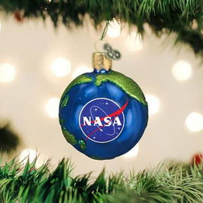 NASA Glass Earth Ornament