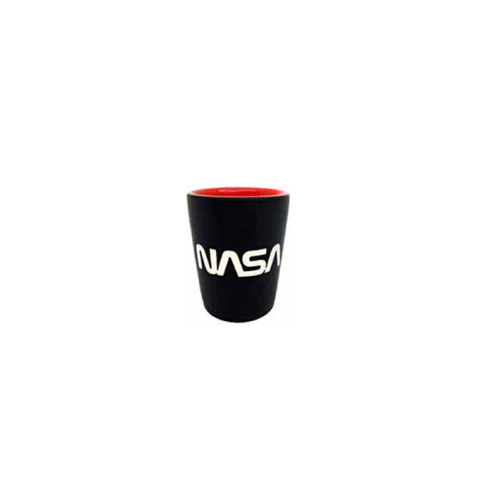 Black Etched NASA Shot Glass