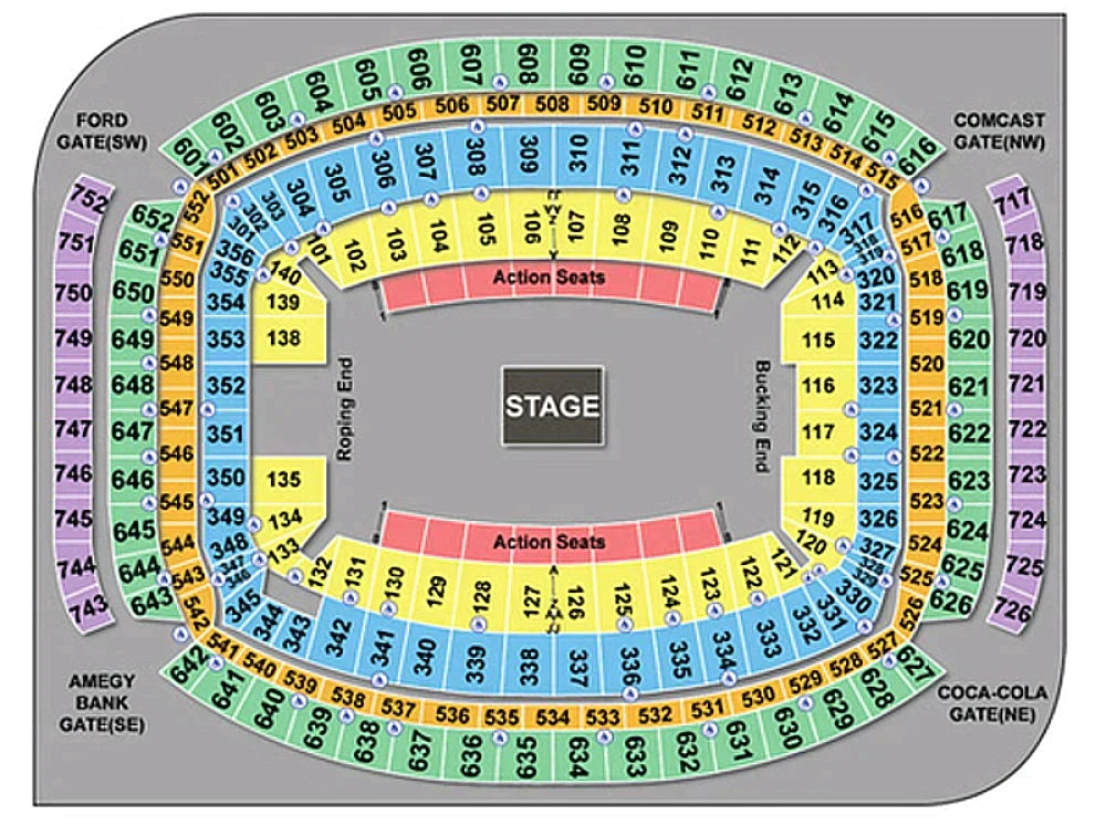 ZAC BROWN BAND Section 135 Row F seats 15 & 16