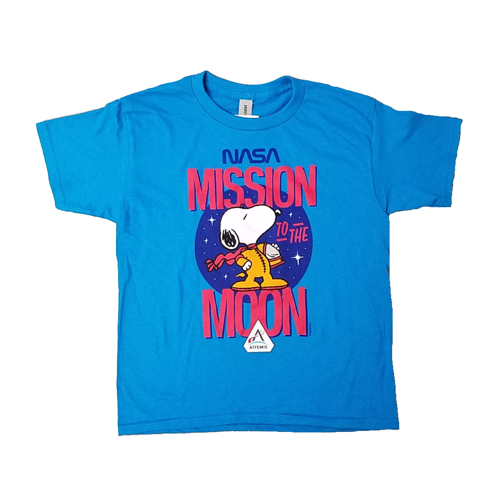 Youth Snoopy Mission to Moon Tshirt
