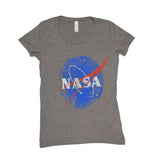 Women's Grey Retro NASA T-Shirt
