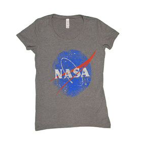 Women's Grey Retro NASA T-Shirt